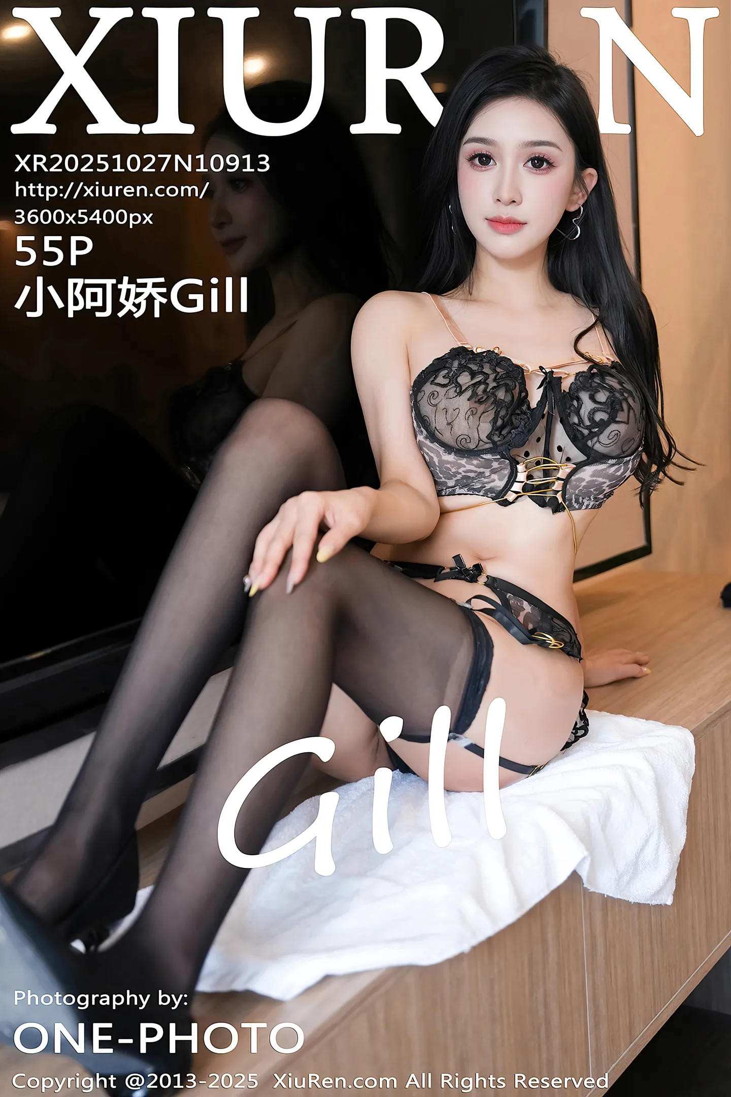 [XiuRen秀人网]No.10913_模特小阿娇Gill性感黑色情趣内衣配黑丝吊袜秀动人身姿诱惑写真55P-秀人网 - XiuRen.Pro